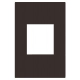 Placa 2 Módulos Juntos com Suporte 4x2 - RECTA CHOCOLATE SATIN FOSCO
